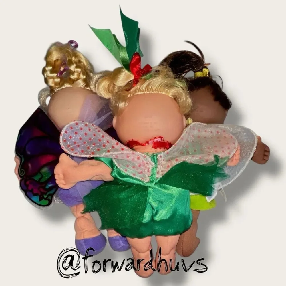 1995 Mattel Cabbage Patch Kids Fairy Dolls – Set of 3 – Holiday & Garden Theme